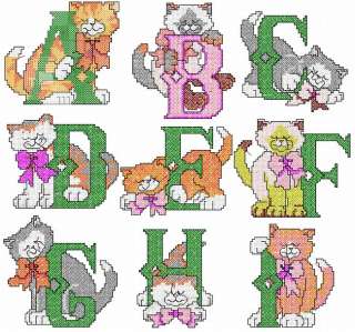 Machine Embroidery Desings Cats Alphabet Cross stitch  