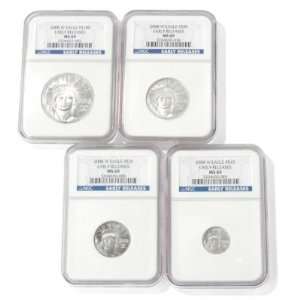   Eagle Four Piece Coin Set MS69 NGC Early Release