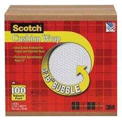 Scotch Cushion Wrap, 12 x 100 Perforated Roll Bubble  