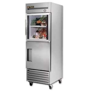 Commercial Refrigerator, Half Door Refrigerator, 1 Glass Door, 1 S/S 