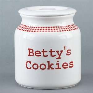  Personalized Red Gingham Cookie Jar