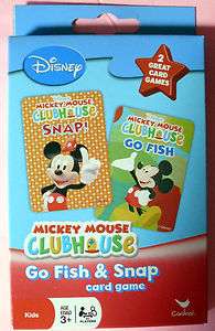 DISNEY MICKEY MOUSE CLUBHOUSE CARDS GAMES SET   NICE  