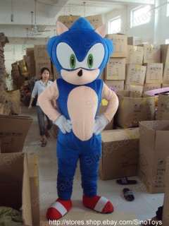 Sonic Hedgehog Mascot Costume Fancy Dress Outfit EPE  