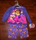   NICKELODEON 2pc Purple Pink Yellow Dora the Explorer Pajamas Size 3T