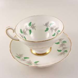  Crown Staffordshire Fine Bone China Grapes Cup & Saucer 