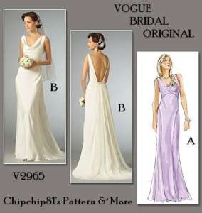   BRIDAL ORIGINAL WEDDING GOWN DRESS SEWING PATTERN SIZE 4 20 LOVELY
