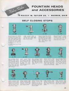Halsey Taylor Catalog Drinking Fountain Cooler 1964  