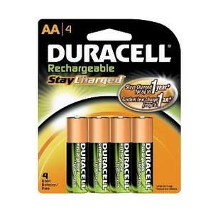 Duracell Pre Charged Rechargeable NiMH AA Batteries, X4  