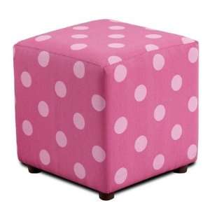   Upholstered Storage Cube / Ottoman in Oxygen Pink Furniture & Decor