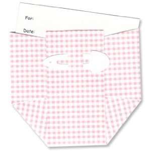  Diaper Baby Shower Invitations   Pink Gingham Office 