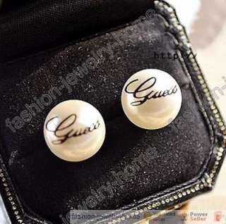 Fashion Imitation Pearl Ball White Elegant Earrings  