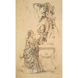 Print   Madame Du Barry and the Statue of Venus   Artist Sir William 
