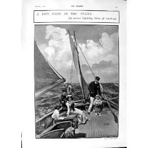 1901 Yacht Scene Southend Constance Collier Firefly Lady Theatre Nell 