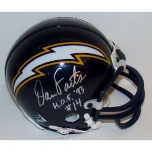 Dan Fouts Signed Mini Helmet   HOF 93 WCA   Autographed NFL Mini 