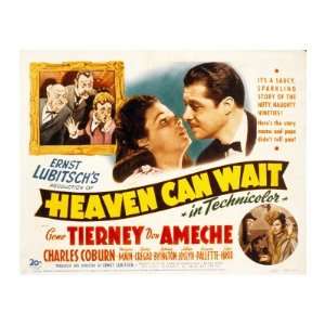 Heaven Can Wait, Gene Tierney, Don Ameche, 1943 Premium Poster Print 