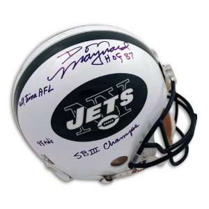 Don Maynard Autographed Pro Line Helmet  Details: New York Jets, with 