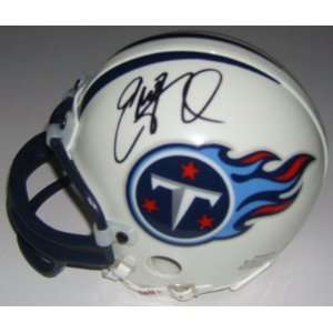  Eddie George Signed Tennessee Titans Mini Helmet: Sports 