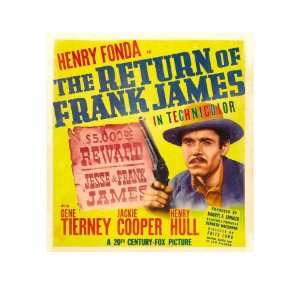  The Return of Frank James, Henry Fonda on Window Card 