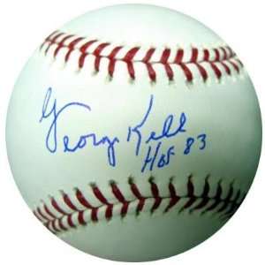 George Kell Autographed Baseball Inscribed HOF 83