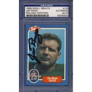  1988 Swell Greats Jim Ringo #103 Signed Card PSA/DNA 