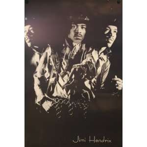 Jimi Hendrix   Black & White Poster 25x37