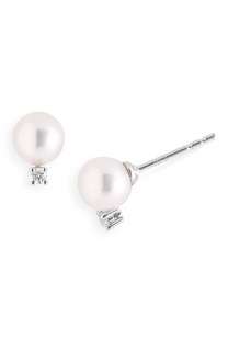 Mikimoto Pearl & Diamond Earrings  