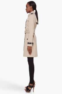 Barbara Bui Leather Trimmed Trench Coat for women  