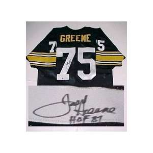  Mean Joe Greene Steelers NFL Black Jersey With HOF 87 