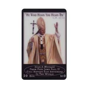Collectible Phone Card $10. Pope John Paul II (Hear The Most Recent 