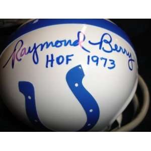 Raymond Berry Colts HOF Signed Auto Mini Helmet TKT   Autographed NFL 