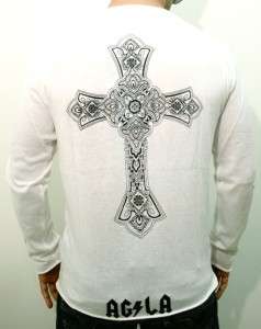 NEW A&G ROCK&ROLL COUTURE by AMAL GUESSOUS MENS WHITE COTTON CREW NECK 