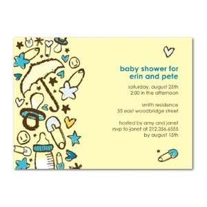   Shower Invitations   Crayon Collage Luxe Turquoise By Robyn Miller