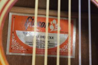 Vintage 72 Gibson USA J 45 J45 Acoustic Guitar w/Case  