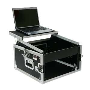  DJ 6 Space (6U) ATA Rack Mixer Case with Laptop Shelf  6U 