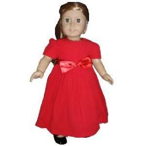  Red Crepe Dress for dolls Toys & Games