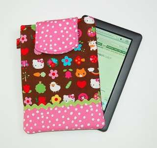 HELLO KITTY PINK WINK Nook Color / Kindle Fire Case Cover   FREE USA 