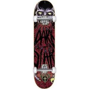  Darkstar Zombie Puke Complete Skateboard   7.6 Black/Red w 