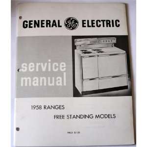  General Electric 1958 Ranges Free Standing Models Service 