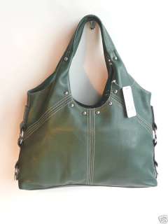 Franco Sarto Hunter Green leather handbag hobo NWTs  