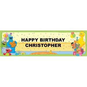 Sesame Street Friends Personalized Birthday Banner Standard 18 x 61
