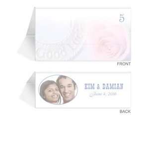  80 Photo Place Cards   Lucky Rose Blue