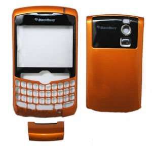 Orange Blackberry 8330 Curve Housing Case Faceplate with Lens U Bottom 