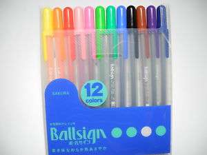 Sakura Gelly Roll Pen gel ink   Fine Point   12 colors  