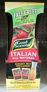 Good Seasons Italian All Natural Cruet KIT+ 2 packages  