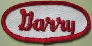 GARRY in Red Name PATCH for Shirt or Jacket tag Uniform  
