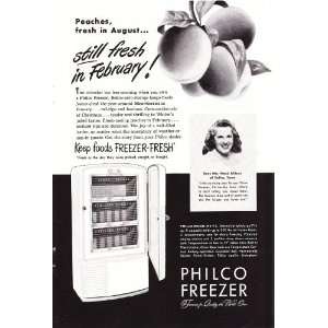 1948 Ad Philco Freezer Keeps Food Freezer Fresh Original Vintage Print 
