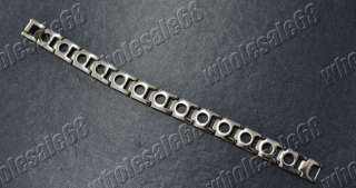 FREE 8ps round hole design stainless steel man bracelet  
