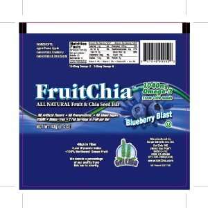 FruitChia All Natural / Real Fruit & Chia Seed Bar W/ Omega 3 