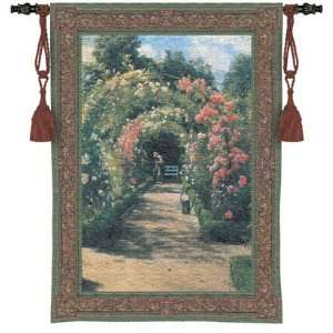  In the Garden English Rose Trellis Lg Tapestry Wall 