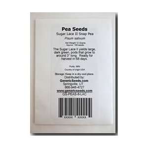  Sugar Lace II Peas Seeds   Pisum Sativum   8 Grams 